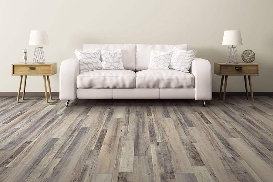 Luxury vinyl flooring can give you a mid-century look!