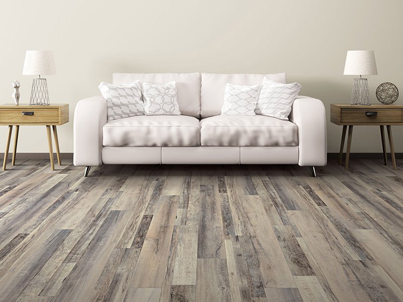 Luxury vinyl flooring can give you a mid-century look!